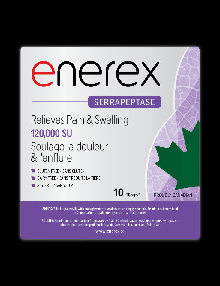 Enerex.ca • SERRAPEPTASE - 120,000SU • Best Deals On Health & Wellness Supplements, Vitamins & More