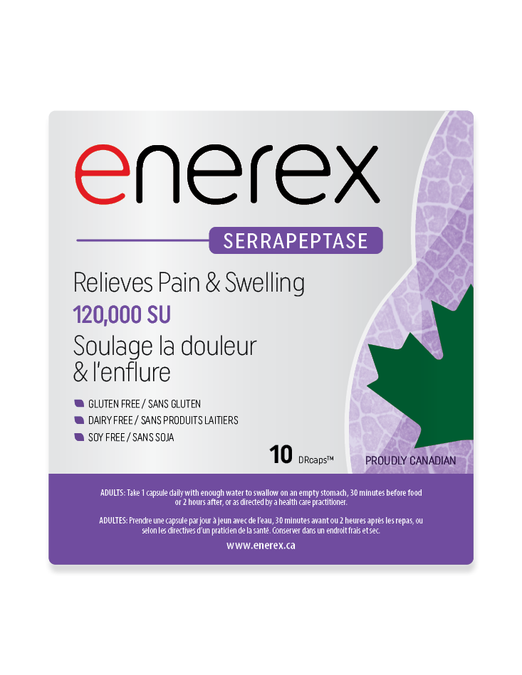 Enerex.ca • SERRAPEPTASE - 120,000SU • Best Deals On Health & Wellness Supplements, Vitamins & More